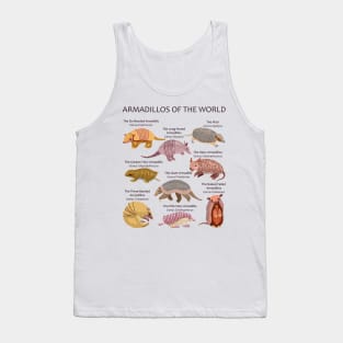 Armadillo Species of the World (light background) Tank Top